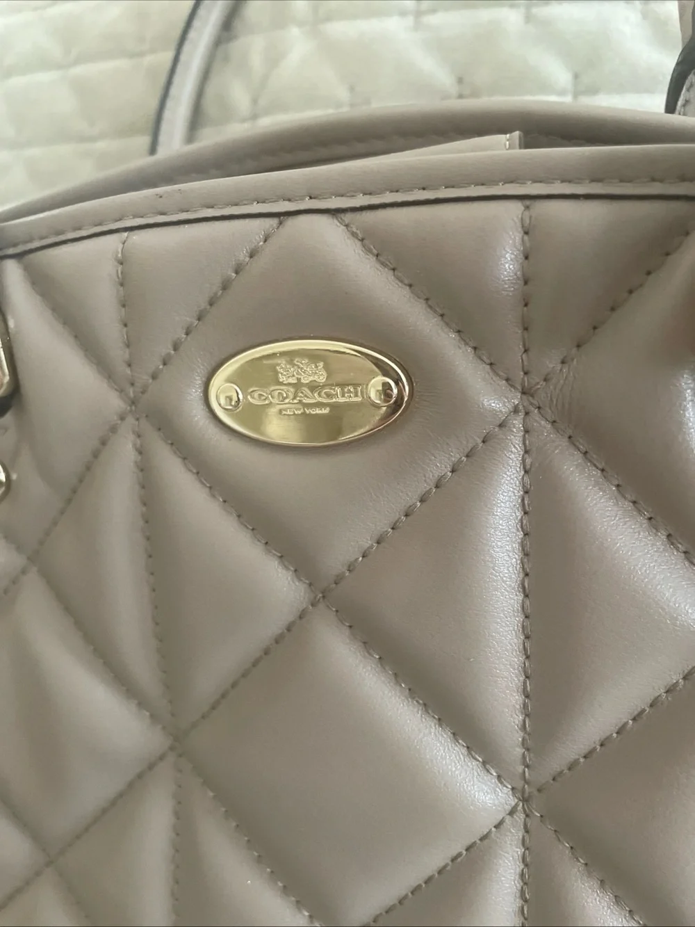 Coach structured quilted